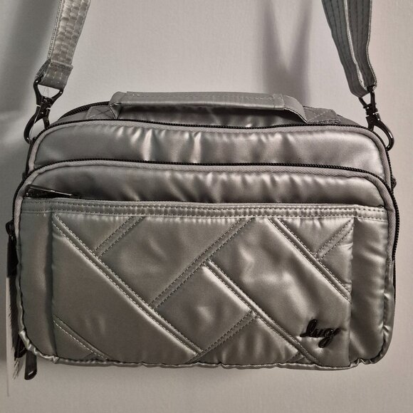 NWT LUG Scoop SE Crossbody in Metallic Silver - Picture 1 of 12